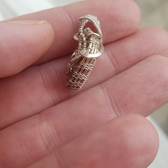 Silver Wrapped boulder opal pendant - Picture 6 of 8